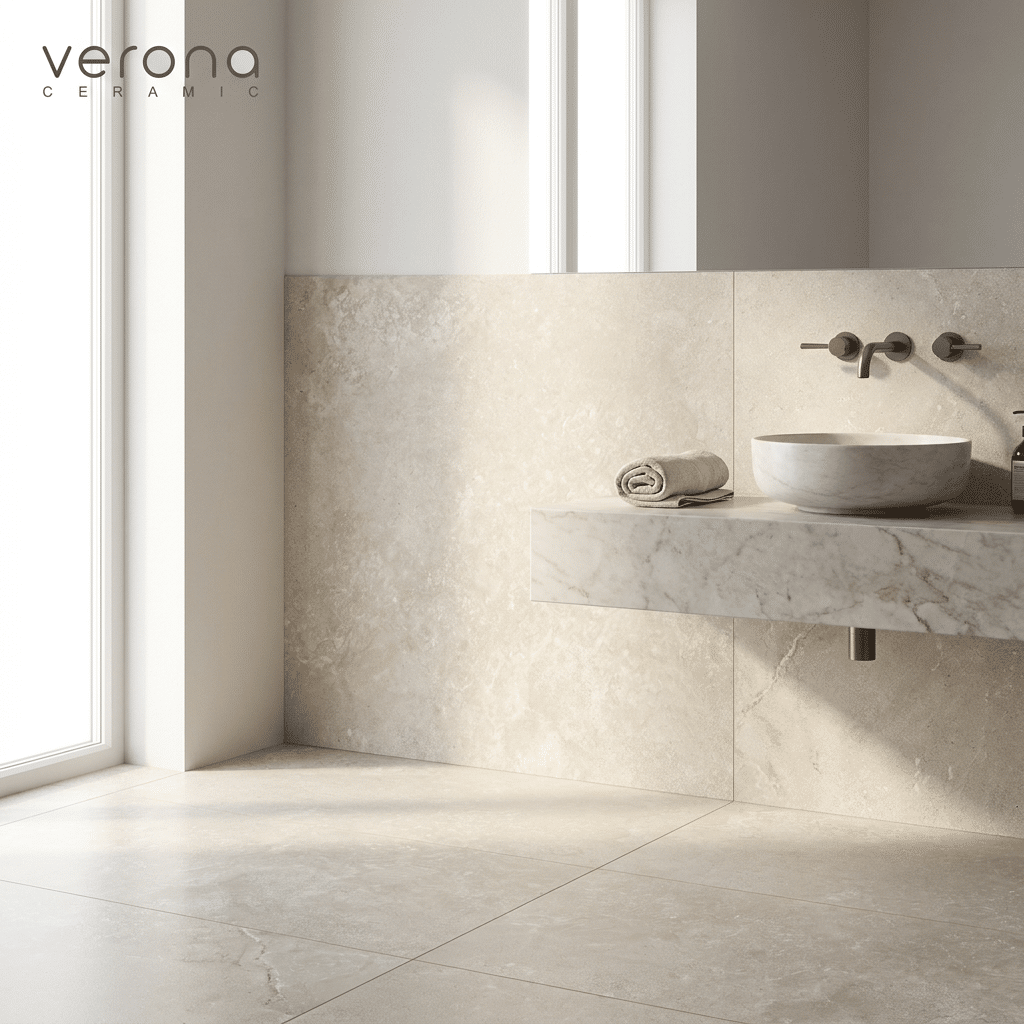 Espera Cream Carving Glaze Porcelain Tile Espera Cream Carving Glaze Porcelain Tile - Image 2