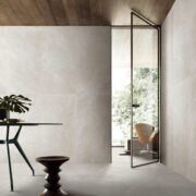 Blossom Ivory Matt Porcelain Tile 600x600mm interior design showcasing seamless indoor-outdoor flow.