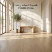 Stonington European Oak engineered flooring installation in a modern coastal interior.