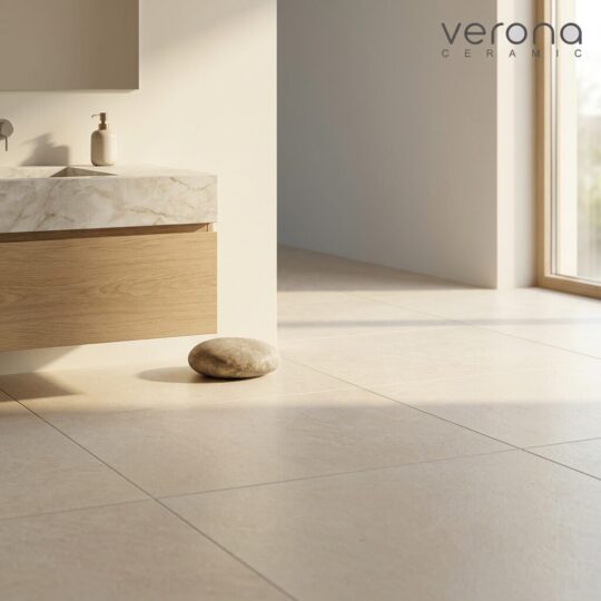 Bathroom tiles and engineered stone surfaces for premium indoor renovations.