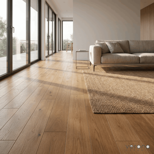 Dull Gold Engineered European Oak Flooring | Matt Brushed
