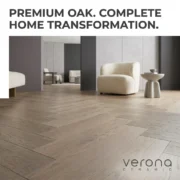 Olive Jade engineered stone with polished finish and herringbone flooring for home transformation.