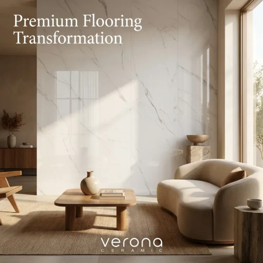Verona Statuario Polished Marble Look Porcelain Tile