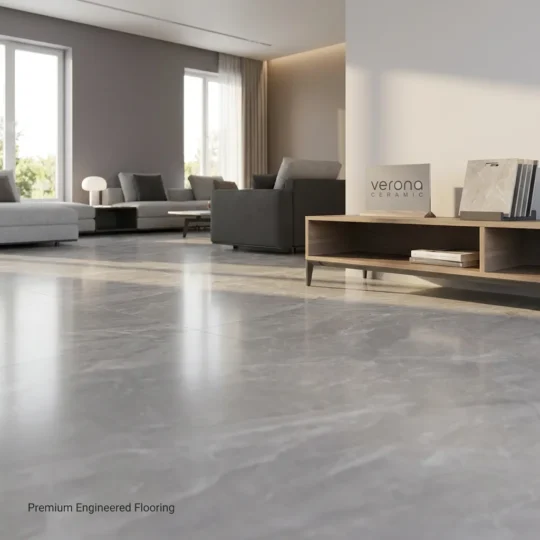Verona Premium Grey Polished Marble Look Tile