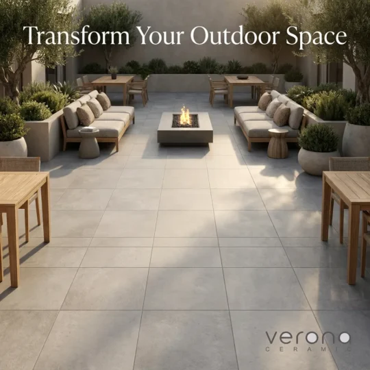 Light Grey Concrete Look Outdoor Tile