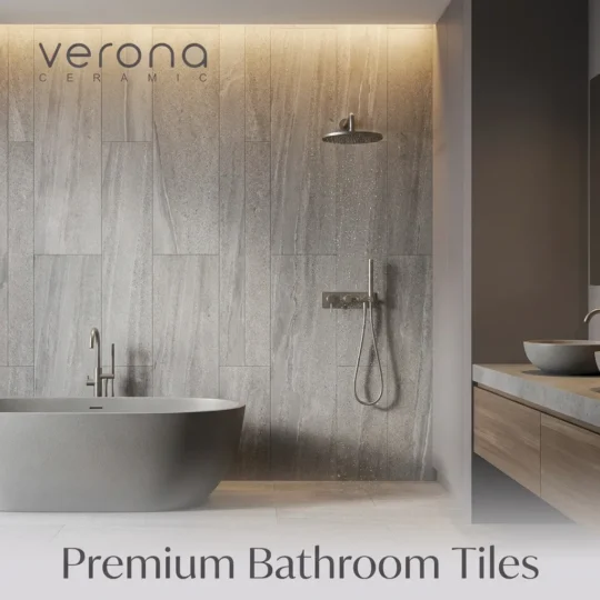 Middle Grey Stone Look Porcelain Tile - WA3606M (300x600mm)