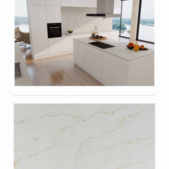 Golden Eucalyptus – Premium Zero-Silica Engineered Stone