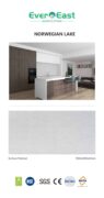 Golden Eucalyptus engineered stone slab in modern kitchen design.