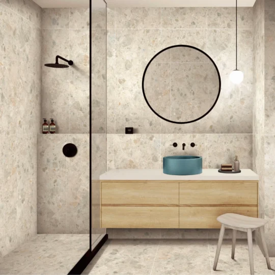 Bedrock Ivory Terrazzo Look Porcelain Tile
