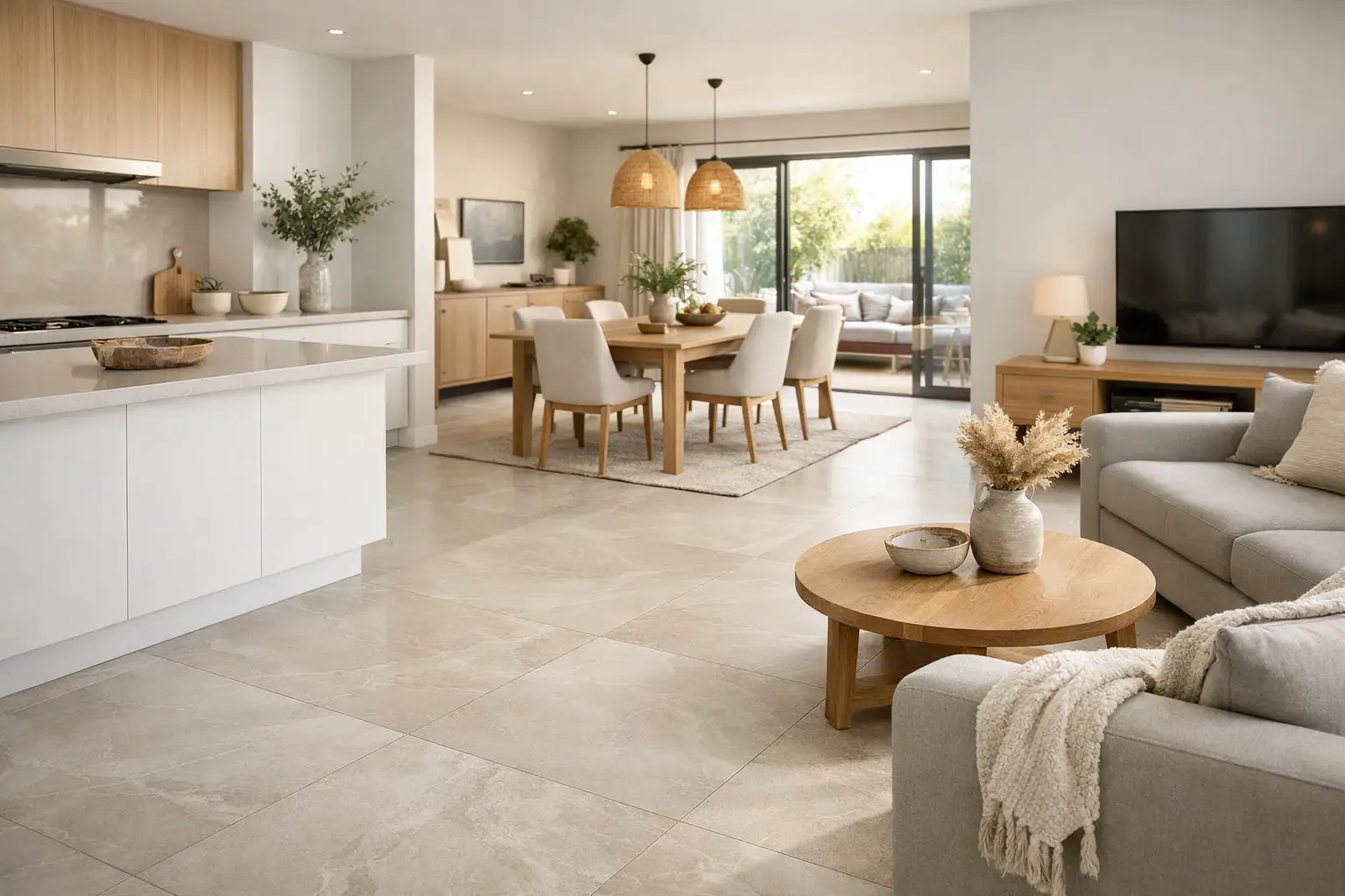 Best Tiles for Open Plan Living in Family Homes
