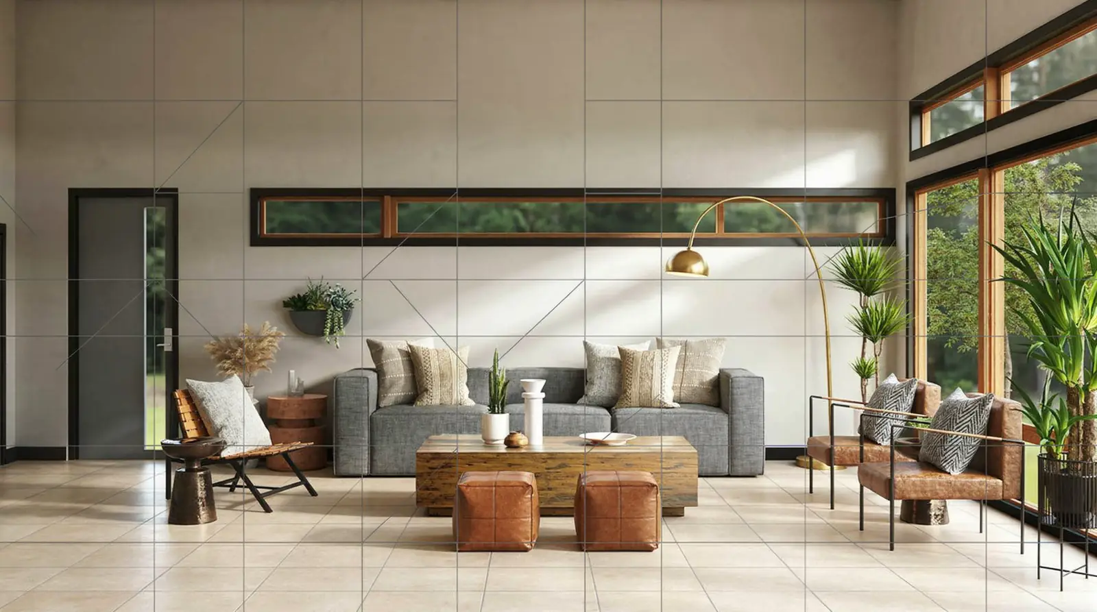 600x600 Tiles Melbourne: Benefits and Uses 3 600x600 porcelain tiles in a modern Melbourne living space, showcasing design variety and suitability for open floor plans.