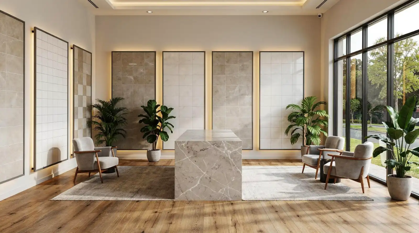 A quality showroom lets buyers view colors, textures, and finishes in person rather than relying
