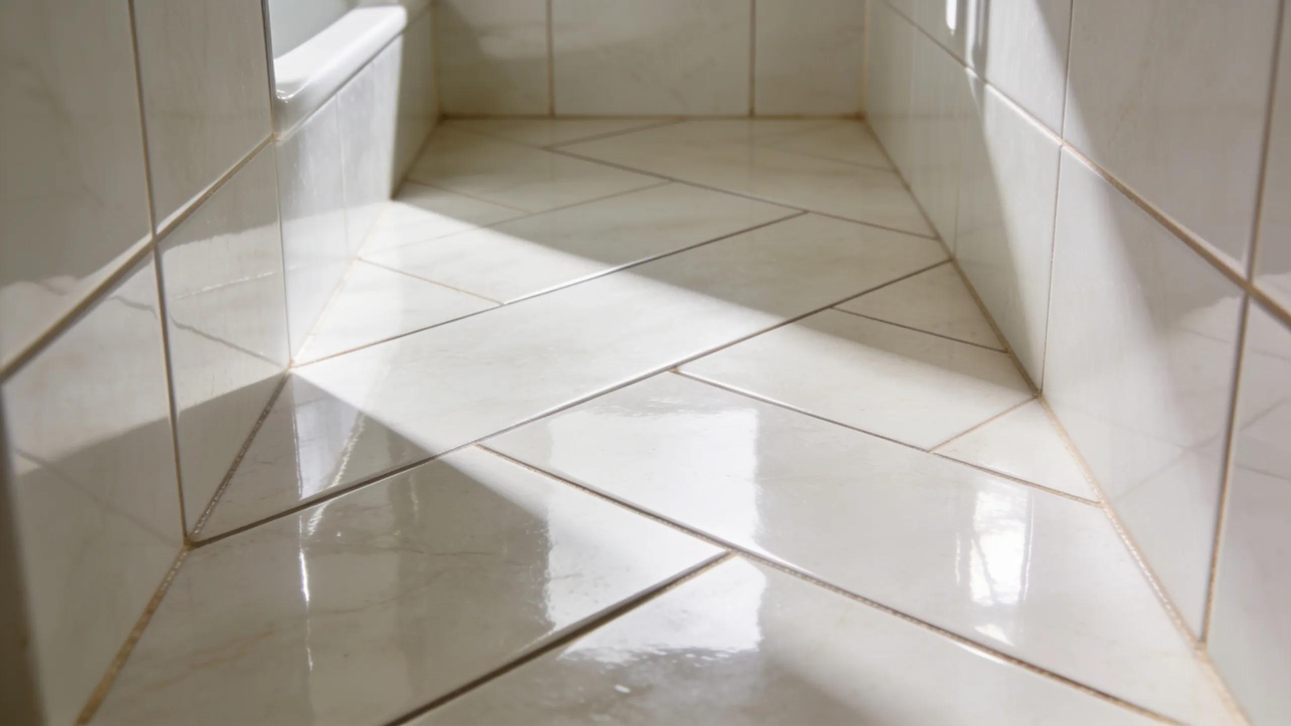 Diagonal tile layout in a small bathroom illustrating enhanced visual space and design creativity
