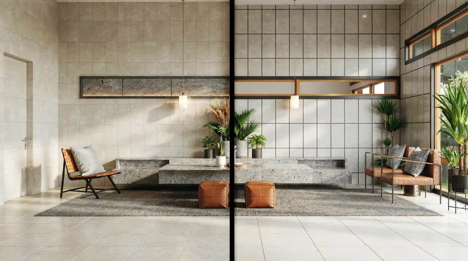 Matching grout to tile color creates a seamless, cohesive look and helps small bathrooms feel