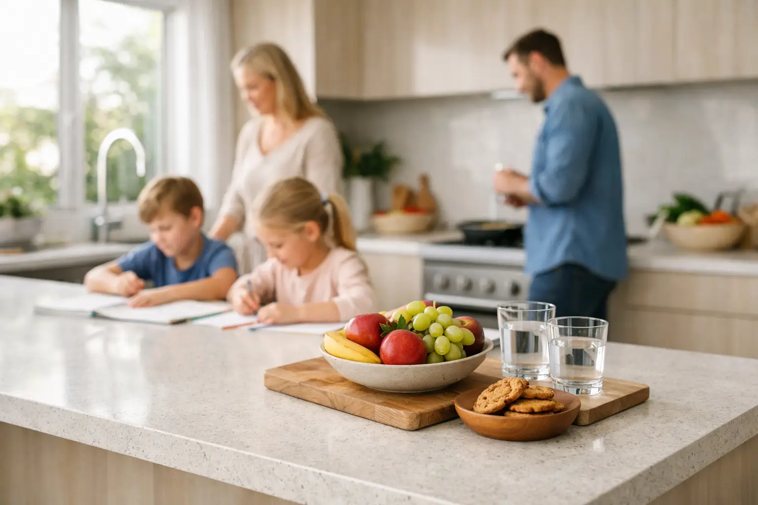 Best Benchtops for Busy Families at Home